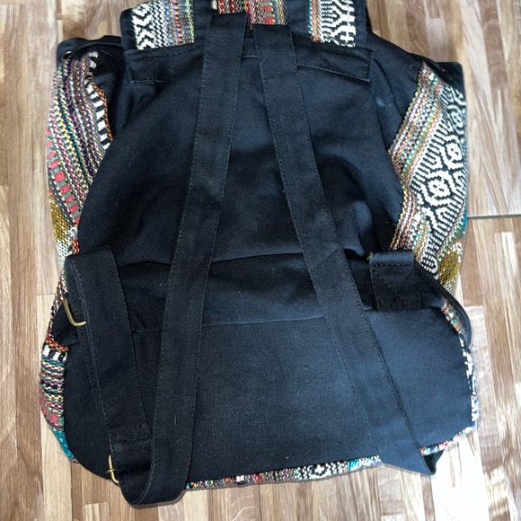 Boho Multicolor Patterned Backpack - Picture 2 of 3